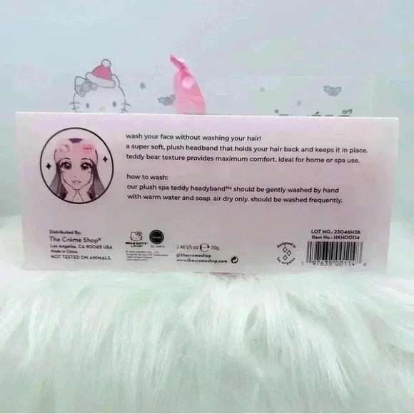 THE CREME SHOP X HELLO KITTY Plush Spa Headband - Picture 2 of 3
